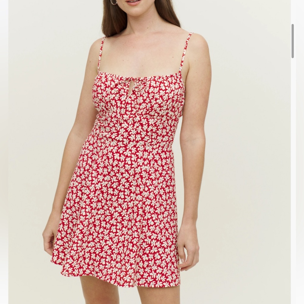 Reformation Felix mini dress in red floral